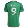 Maillot de Supporter Mexique Raul 9 Domicile Coupe du Monde 2022 Pour Homme